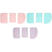 Esmo Home 3'lü Pasta Dekoratör Kesme Şekillendirme Sürme Seti - Pasta Hazırlama Aracı