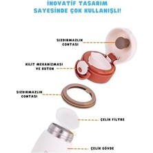 Esmo Home Vagonlife Diller 500ML Sevimli Hayvanlar Desenli Rahat Içim Kilitli Kapak Paslanmaz Çelik Termos
