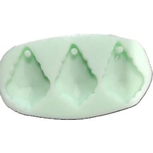 Esmo Home Takı Için Kristal Taş Modeli Üçlü Silikon Epoksi Kalıbı 2X4X0.5 cm