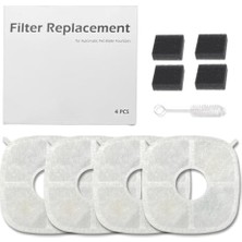 Esmo Home Haustier WF013 Otomatik Seramik Kedi Su Sebili Için Filtre Seti (4 Adet)