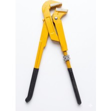 Esmo Home 1" Parmak Maşalı Çelik Boru Anahtari, Sarı, Pvc Izole Ergonomik Saplı, Profesyonel Tesisat Anahtarı