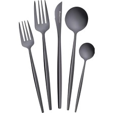Esmo Home Karaca Orion 30 Parça 6 Kişilik Çatal Kaşık Bıçak Takımı Black