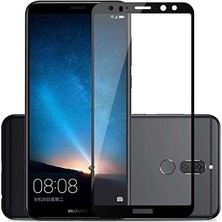 Esmo Home Mate 10 Lite ile Uyumlu Temperli Cam Full Ekran Koruyucu Kkd Siyah