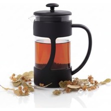 Esmo Home Deconox 350 ml French Press Filtre Kahve ve Bitki Çayı Demleme Kupası | Metal Filtreli, Isıya Dayanıklı, Portatif Siyah Demlik| Iç Hazne Sert Kristal Mikadandır Cam Değildir