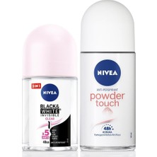 Esmo Home Kadın Roll-On Deodorant Powder 50ML ve Mini Roll-On &whiteclear 25ML, Bakımlı Koltuk Altı