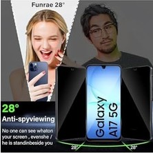 Esmo Home - Galaxy A17 ile Uyumlu Hayalet Ekran Koruyucu Kırılmaz Cam Tam Kaplar Privacy Glass