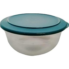 Esmo Home Tupperware Sofra Boncuğu 3,5 L Ince Petrol Kenarsız Kase Servis Kasesi Servis Kasesi Classic Royal