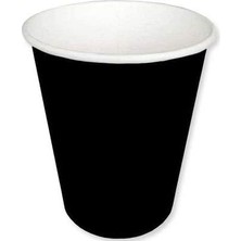 Esmo Home Benim Marifetlerim - Düz Siyah Karton Bardak 8 Adet