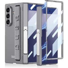 Esmo Home Galaxy Z Fold 7 Kılıf Kıpta Kpt-01 Standlı Kapak (Gri)