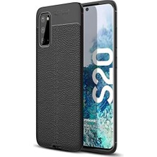 Esmo Home Galaxy S20 Için Kılıf Deri Dokulu Silikon Siyah [galaxy S20 ile Uyumlu Kılıf - Siyah]