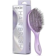 Esmo Home Fenda Profesyonel 4 Pinli Geniş Başlık Mor Saç Fırçası