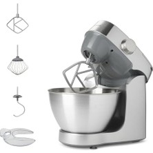 Esmo Home Kenwood Prospero Mutfak Şefi KHC29.A0SI - Stand Mikser, Hamur Yoğurma Makinesi, 4.3 Litre, 1000 Watt, Sıçrama Önleyici Kapak, 3 Farklı Hazne Içi Aparatı K-Çırpıcı, Hamur Kancası, Güçlü Çırpıcı