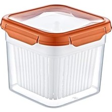 Esmo Home Smartware Loxo Süzgeçli Sızdırmaz Saklama Kabı 1500 ml Turuncu