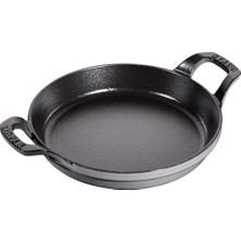 Esmo Home Staub Toz Istiflenebilir Fırın Kabı, Yuvarlak (20 Cm, 0,75 L Içerisinde Bulunan Mat Siyah Kaplı Tepsi Ile) Grafit Grisi