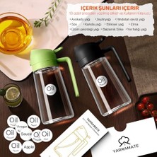 Esmo Home Yarramate 2 Adet Zeytinyağı Dispenseri, Yemek Pişirme Için 2'si 1 Arada Yağ Püskürtücü, 16OZ/470ML Cam Yeşil Püskürtme Şişesi, Mutfak, Salata, Kızartma, Barbekü Için Gıda Sınıfı (Yeşil)