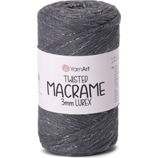 Esmo Home El Örgü Ipi Twısted Macrame 3mm Lurex, 758, 4X250 gr