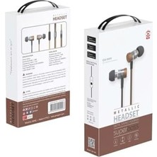 Esmo Home Metalik Mikrofonlu Kulaklık 1.2m Kahverengi GM-999K