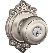 Esmo Home F51A Geo 619 Brk Gürcü Topuzu Brookshire Anahtarlı Giriş Kilidi, Nikel