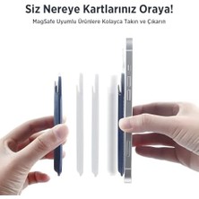 Esmo Home Bix Tmw1 Magsafe Deri Kartlık Manyetik Telefon Cüzdanı Karbon Grisi