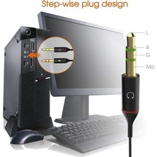 Esmo Home Tek Girişli Kulaklığı Bilgisayara Bağlama, Kulaklık ve Mikrofon Ayırıcı, 1 Dişi 2 Ekek 3.5mm Jak Mikrofonlu Kulaklık Ayırıcı, Çevirici Aux 3.5mm Stereo Dişi x 2 Stereo Erkek Kulaklık Ayırıcı