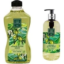 Esmo Home Doğal Zeytinyağlı Sıvı Sabun Ayvalık Zeytin Çiçeği 1500 ml ve 500 ml