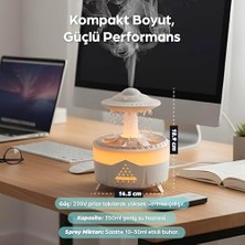 Esmo Home Ufo Yağmur Damlası Aroma Difüzörü – Hava Nemlendirici Buhar Makinesi – Raindrop Modlu, Renkli Işıklı, Zaman Ayarlı & Otomatik Kapanmalı Dekoratif Difüzör Uzaktan Kumandalı