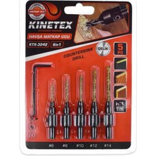 Esmo Home Kinetex Havşa Matkap Ucu Seti, Hss Tin Çelik, 6'sı 1 Arada, #6#8#10#12#14, 5 Parça, KTX-3242