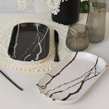 Esmo Home Keramika Mermer Noyan Kayık Tabak 28 cm 2 Adet 17950-51
