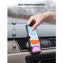 Esmo Home Yerçekimi Araç Havalandırması Cep Telefonu Tutacağı - 360 Derece Dönebilen, 13 12 11 Pro Max Xr ve Galaxy S21 S20 ile Uyumlu