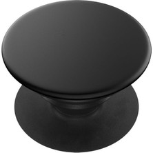 Esmo Home Teleskop Soket Standlı Desensiz Sade Telefon Arkası Parmak Tutucu Siyah Mat