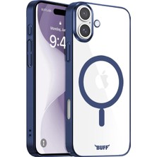 Esmo Home Labs 16 Plus ile Uyumlu Magsafe Uyumlu Slim Fit Kılıf Kablosuz Şarj Destekleyen Sararmaya Karşı Korumalı Kapak (Mavi)