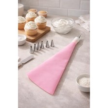 Esmo Home Busstier Çok Parçalı Krema Sıkma Torbası Seti, Paslanmaz Çelik Uçlu, Pasta ve Kek Süsleme Kit (8 Parça Çok Renkli)