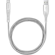 Esmo Home Ttec 2DKX02CG Extremecable Ekstra Dayanıklı Type C Şarj Kablosu 150CM Gümüş