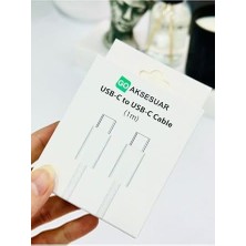 Esmo Home Usb-C To Usb-C 20W 1 Metre Hızlı Şarj Kopmaz Örgü Kablo 15-15PROMAX-16-16PROMAX-16PLUS