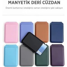 Esmo Home Bix Tmw2 Magsafe Manyetik Deri Kartlık Katlanabilir Standlı Cüzdan Kahverengi