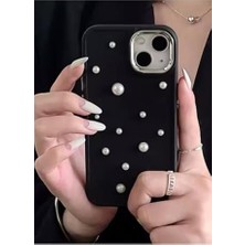 Esmo Home 13-14 ve 15 Uyumlu 3D Pearl Oyuncak Tasarımlı Esnek Silikon Kılıf - Siyahpearl