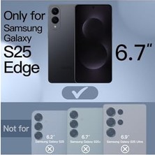Esmo Home - ile Uyumlu Galaxy S25 Edge Kılıf Mat ile Uyumlu Şarj Özellikli Renkli Kenarlı + Ekran Koruyucu Cam Set