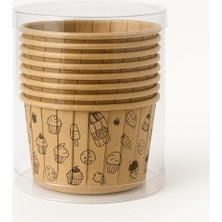 Esmo Home Mallart® Kraft Tek Kullanımlık Muffin Kalıbı, 6,5x4 Cm, 12'li Set, Airfryer ve Fırın Uyumlu, Cupcake Kek Kapsülü