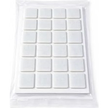 Esmo Home Yapışkanlı Keçe Ped, Kare, 25MM x 25MM, 32 Parça, Beyaz, Koltuk Ayağı Için, Parke Zemin Koruma, Çizilme ve Gürültü Önleyici