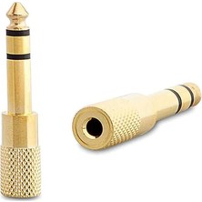 Yenibağ Jak Dönüştürücü - Jack Çevirici Erkek 6.5mm - Dişi 3.5mm Siyah Jack Fiş Jack Çevirici Stereo