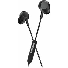 Esmo Home TAE5008BK/00 Mikrofonlu Kulak Içi Kulaklık | Hafif Kablolu Kulaklık | Usb-C Bağlantısı | 1,2 M Kablo | Inline Uzaktan Kumanda | 3 Boyut | Net Ses ve Güçlü Bas | Siyah