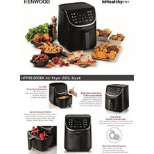 Esmo Home Kenwood Airfryer Xxxl Siyah HFP80.000BK - 7 Litre Geniş Hazne Kapasitesi, 1700 Watt, Dijital Dokunmatik Ekran, 12 Farklı Programlama, 200 Dereceye Çıkabilen Sıcaklık Ayarı, Meyve Kurutma Fonksiyonu