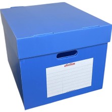 Yenibağ Kutusu 41X35X30H Geniş 5 Klasör Kapasiteli Mavi Renkli Oluklu Plastik Arşiv ve Taşıma Kutusu Sağlam ve Suya Dayanıklı Corrugated Plastic Sheets Ofis Kutusu Office Box (10)