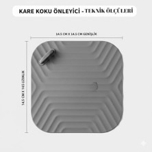 Esmo Home Kare Gider Koku Önleyici Silikon Kapak | 14,5 x 14,5 cm | Banyo & Duş Süzgeci