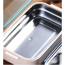 Esmo Home Vagonlife Bento 1600ML Lunchbox 2 Katlı Çelik Sefer Tası Yemek Kutusu (Lacivert)