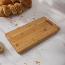 Esmo Home Deconox Kalın Bambu Kesme Tahtası Antibakteriel, Kalın Yıkanabilir Doğrama Tahtası Dikdörtgen (40 * 20 * 2.5cm)