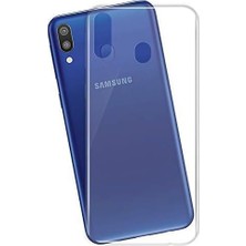Esmo Home Galaxy M20 Şeffaf Esnek Silikon Kılıf + Kırılmaz Cam