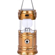 Esmo Home Şarjlı Powerbank Özellikli Kamp Lambası Güneş Enerjili Kızaklı Kamp Feneri LED Lamba Işıldak