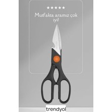 Esmo Home Çok Amaçlı Mutfak Makası, Paslanmaz Çelik Bıçak, Ergonomik Tasarım, Siyah