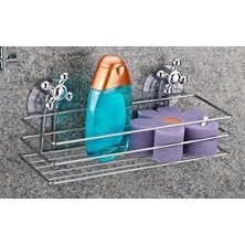 Esmo Home Dikdörtgen Banyo Rafı, Vantuzlu